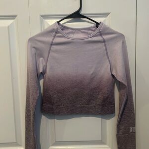 PINK workout crop shirt
